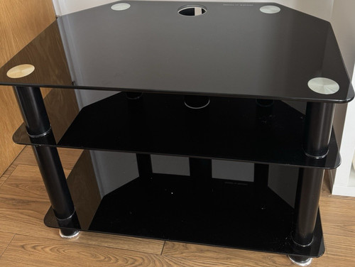 Black glass metal corner - glass,