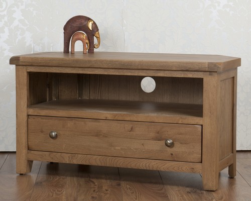 Corner oak cabinet - corner, tv