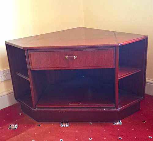 Brown wood corner stand - brown,