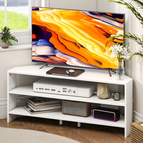 Homcom corner stand tv - stand,,