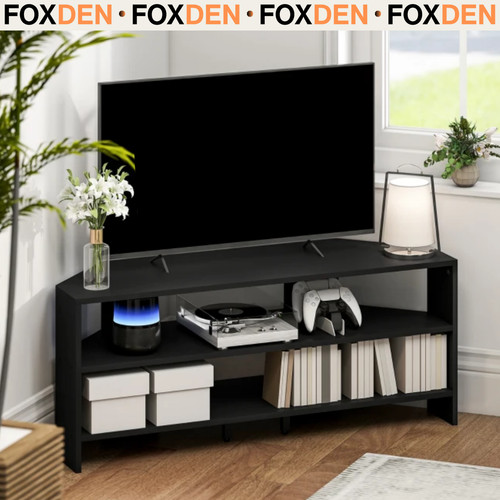 Black corner unit - tv,