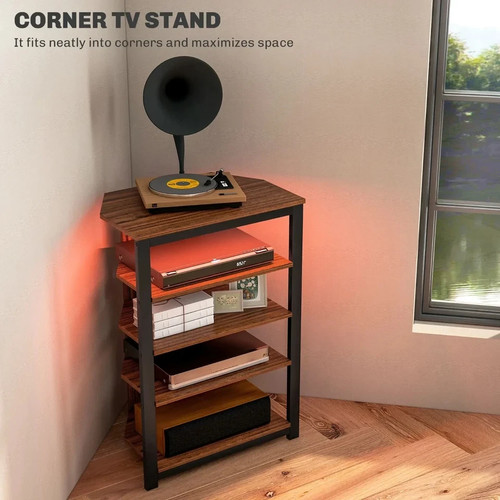 Corner stand tier shelves - stand, 4-tier