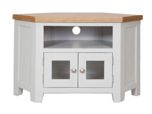 Oak corner stand solid - tv, unit