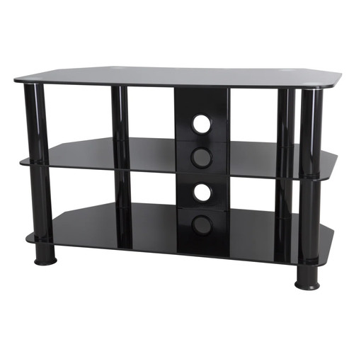 Black tempered glass corner - tempered, tv