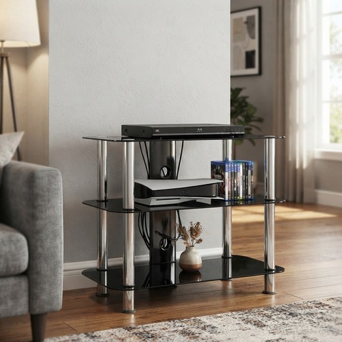 Contemporary black glass - black,