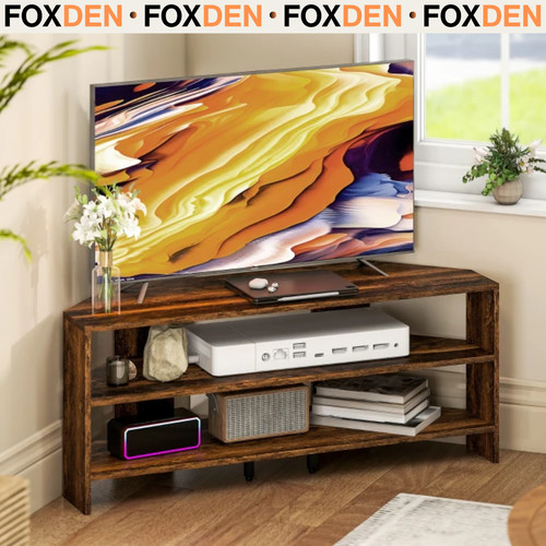 Rustic brown corner unit - corner, tv
