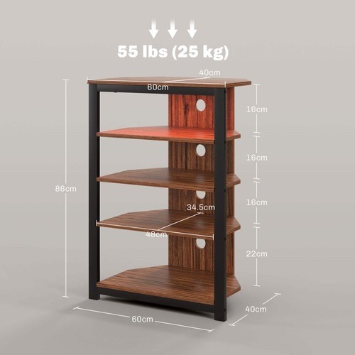 Tier modular corner hifi - 5-tier,
