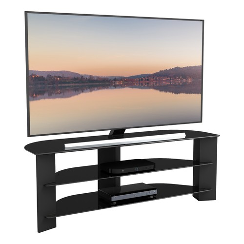 Black glass corner - black, tv